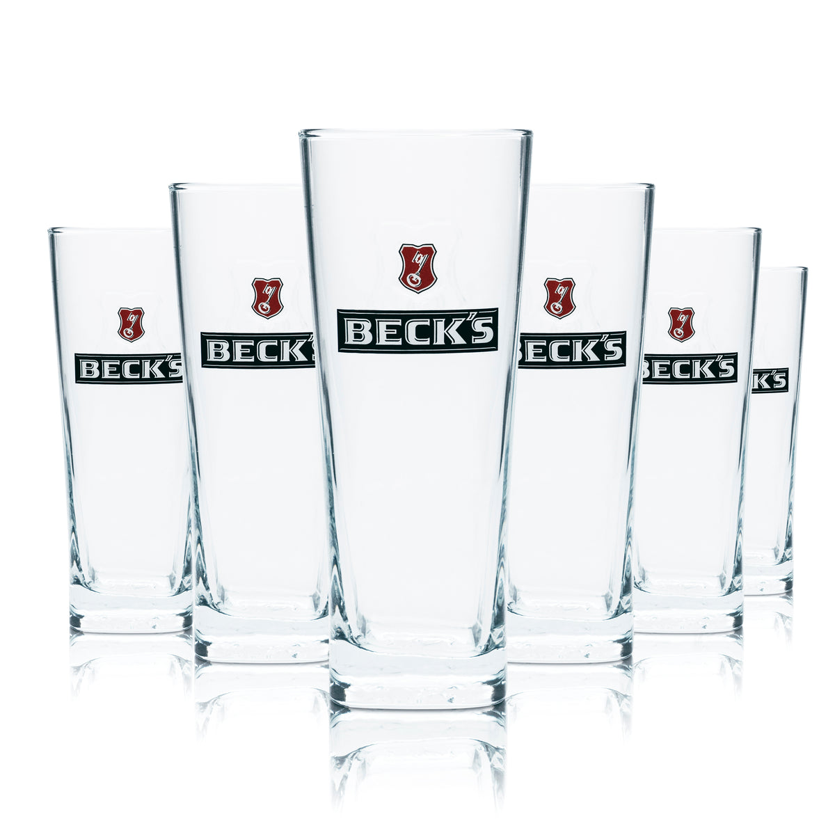 6x szkło Becks 0.4l kontur Henry kufel do piwa szklanki kieliszki z podziałką Gastro Beer – Widok 6