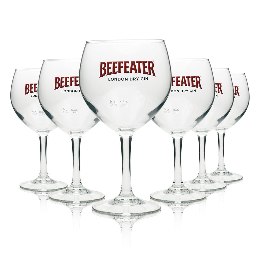 6x Beefeater Glass 0.62l Balloon Glasses Gint-Tonic Fizz Longdrink Cocktail Gastro