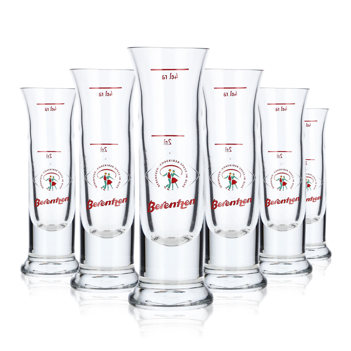6x kieliszek do likieru Berentzen Stamper 2 cl/4 cl „Rześka zabawa na co dzień” – Widok 5