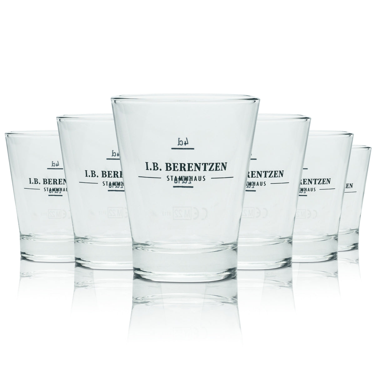 6x Berentzen Stammhaus Szklanka 4 cl 2 cl Shot Schnaps Stamper Szklanki Kurze I.B.