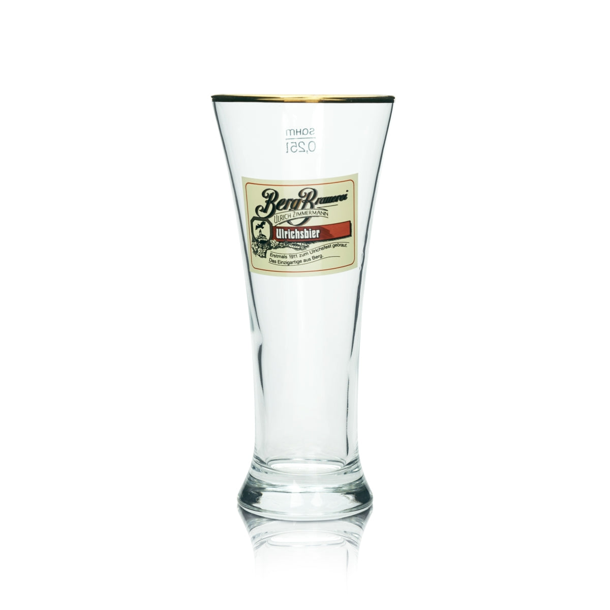 6x szklanka do piwa Berg Brauerei 0,25 l Ulrichsbier Tuborg Sahm Pokal Szklanki Tulipan Pils – Widok 2