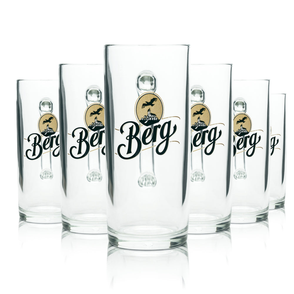 6x Berg Brauerei szklanka do piwa 0,5l dzbanek Sahm Seidel uchwyt szklanki dzbanki kufle