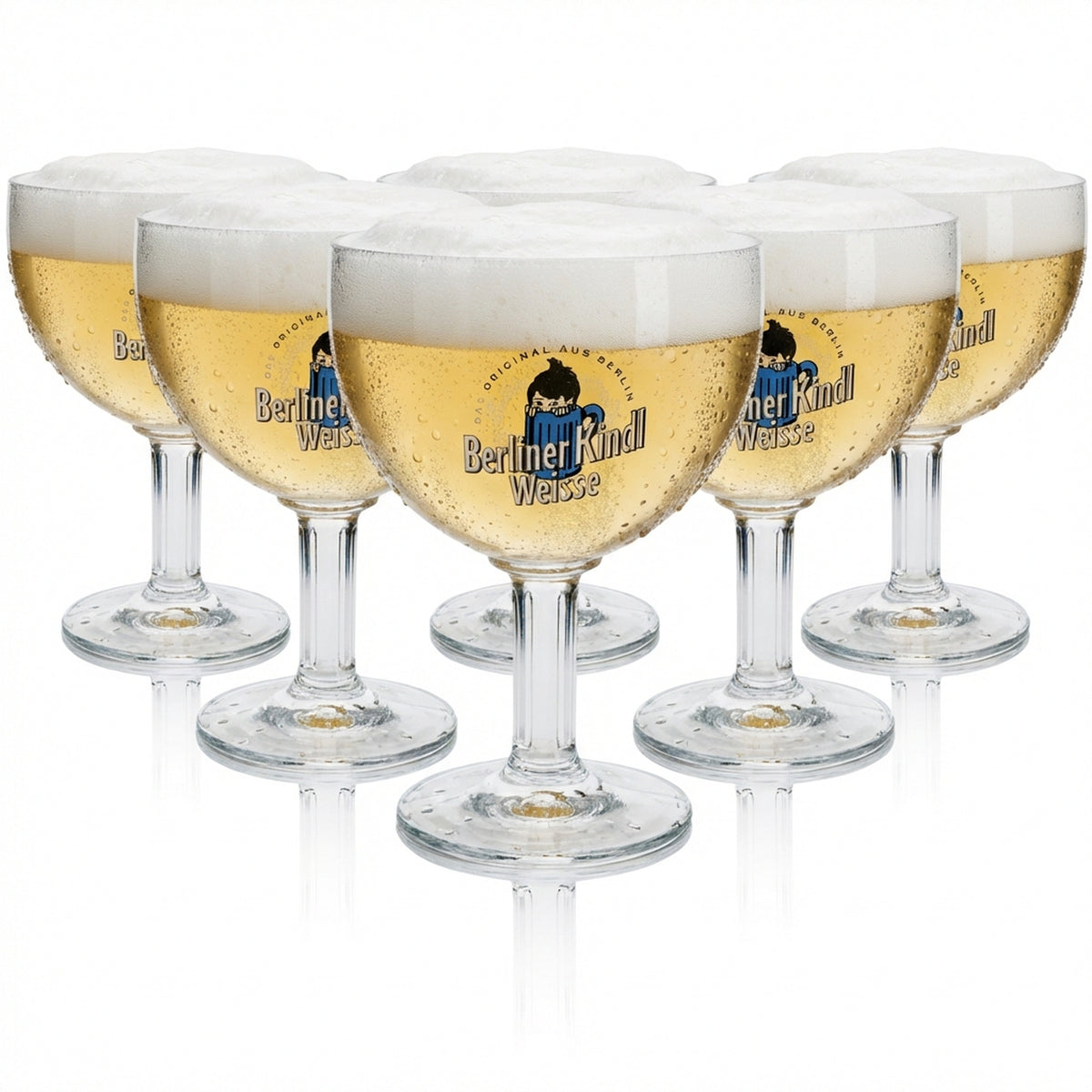 6x szklany kieliszek do piwa Berliner Kindl Weisse 0,3l