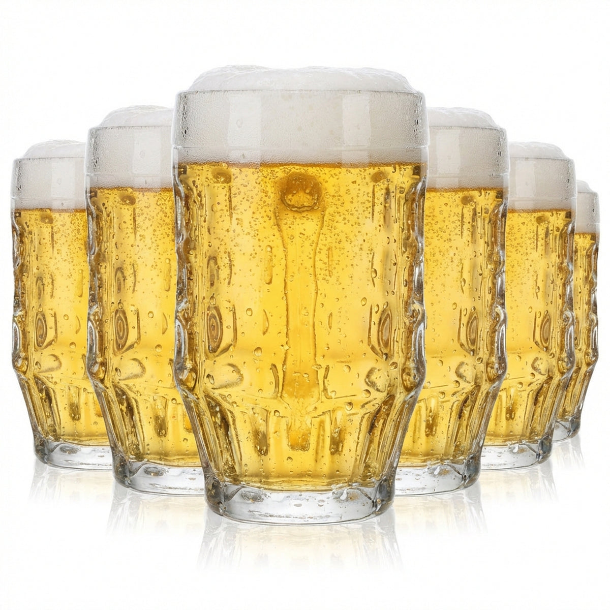 6x kufel do piwa szklany 0,5 l szklanki Seidel Humpen Krug Blanco Malles