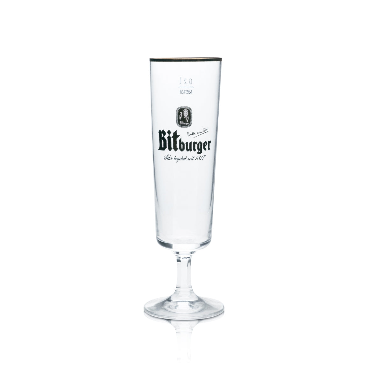 6x Bitburger Beer Glass 0,2l Goblet Tulip Gold Rim Szklanki Browar Gastro Pils Bar – Widok 2