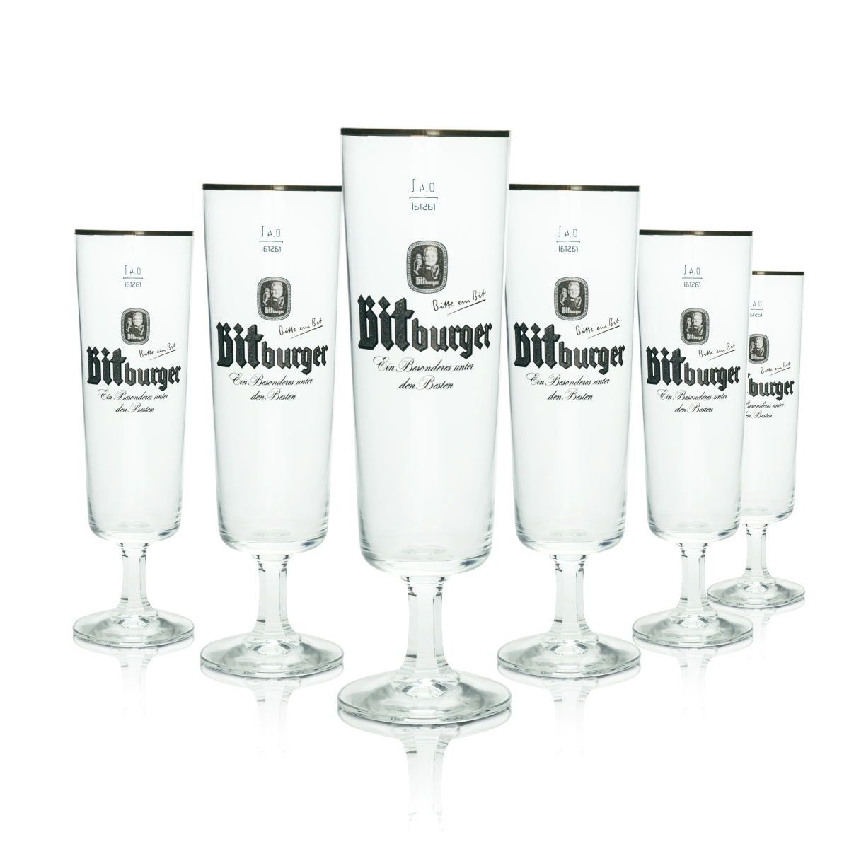 6x szklanka do piwa Bitburger 0.4l kieliszek Rastal retro szklanki do piwa pilsner tulipan kieliszek do piwa