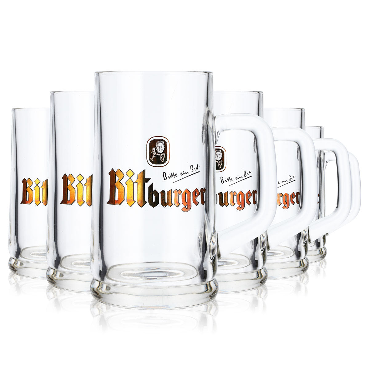 6x szklanki do piwa Bitburger Humpen 0,3 l Krug Seidel Rastal – Widok 2