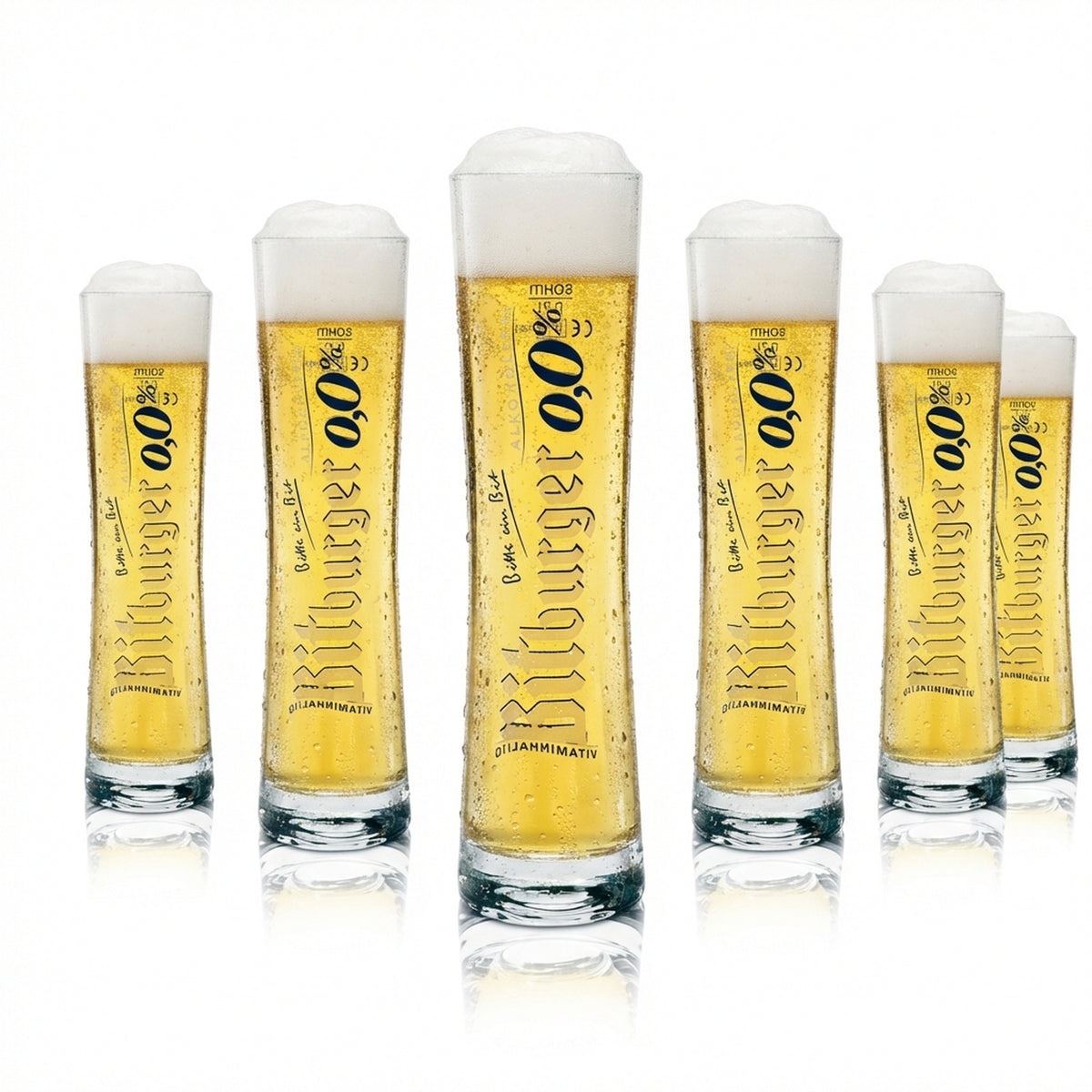 6x szklanka do piwa Bitburger 0,2l bezalkoholowa szklanka 0,0 browar Gastro