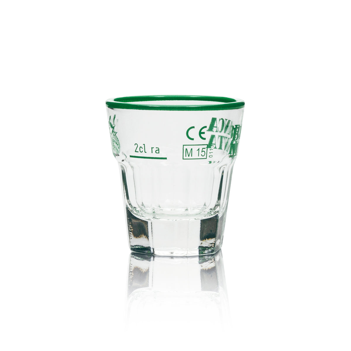 6x Branca Menta kieliszek do likieru 2cl shot z zieloną obwódką – Widok 3