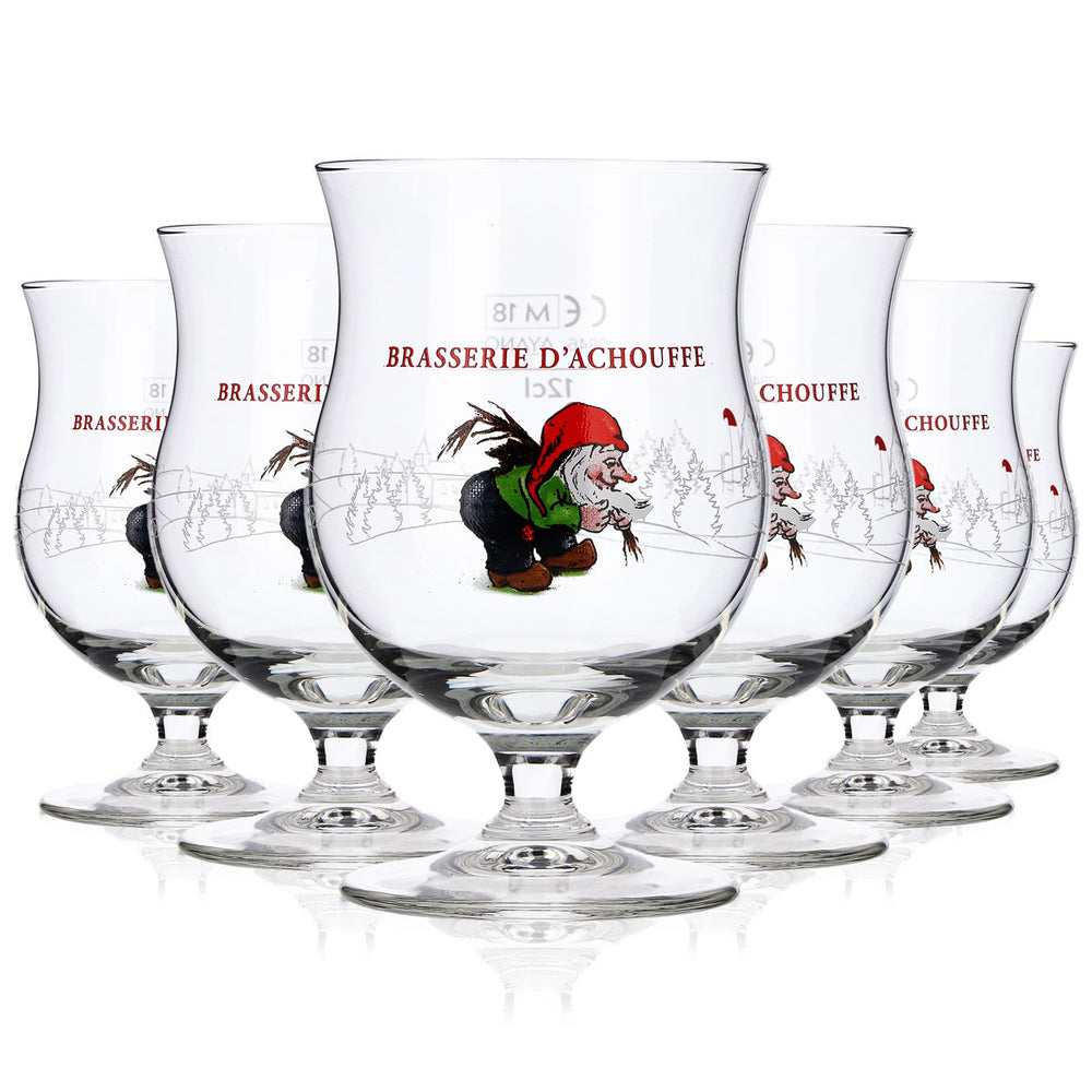 6x Brasserie D'Achouffe Kieliszek do piwa Kieliszek degustacyjny Kieliszek powitalny 0,12 l Kieliszek „Zwerg”