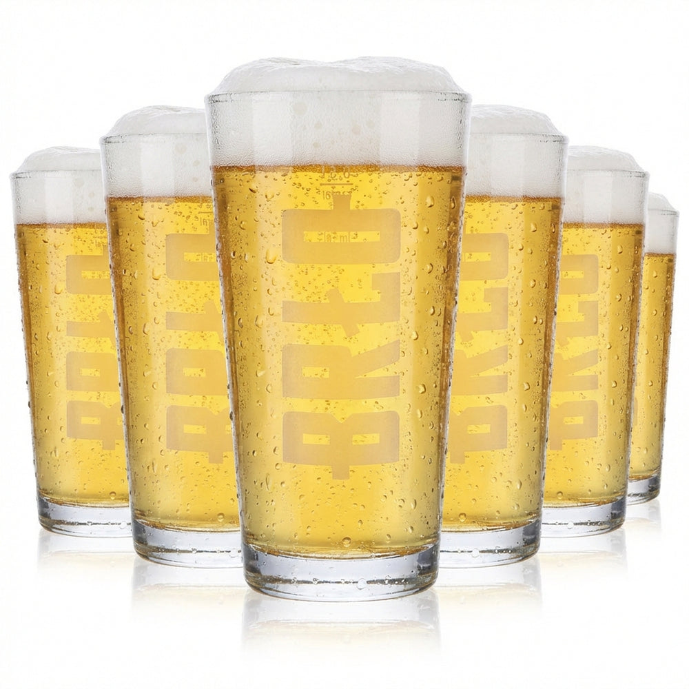 6x szklanki do piwa Brewhouse Szklanki do piwa Kubki 0,5 l Odnowione logo BRLO