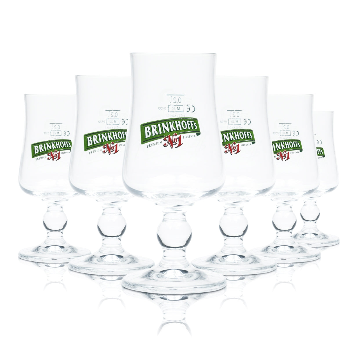 6x Brinkhoffs Bier Glas 0,2 l Pokal No. 1 Ritzenhoff Tulpe Gläser Brauerei Beer