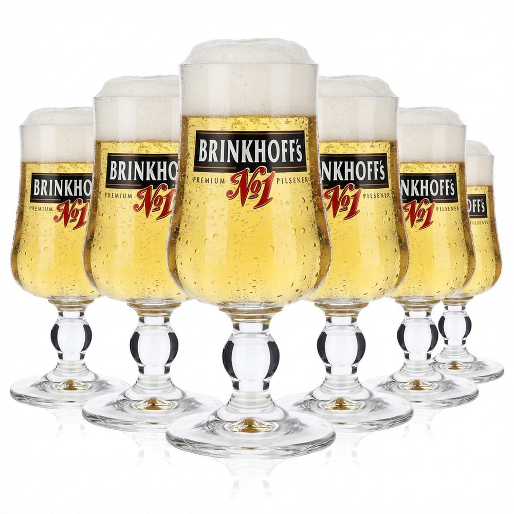 6x szklanki do piwa Brinkhoffs Szklanki 0,2 l Szklanki do piwa Puchar zielone logo RC