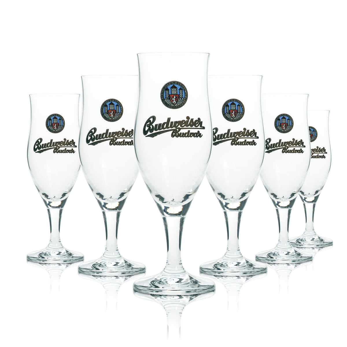 6x szklanka do piwa Budweiser 0,2 l Puchar Verona Budvar Szklanki Beer Browar Tulipan Bar – Widok 4