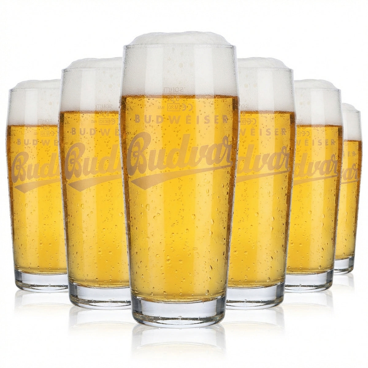 6x szklanka do piwa Budweiser Willigläser 0,5 l kubek szklanki do piwa białe logo