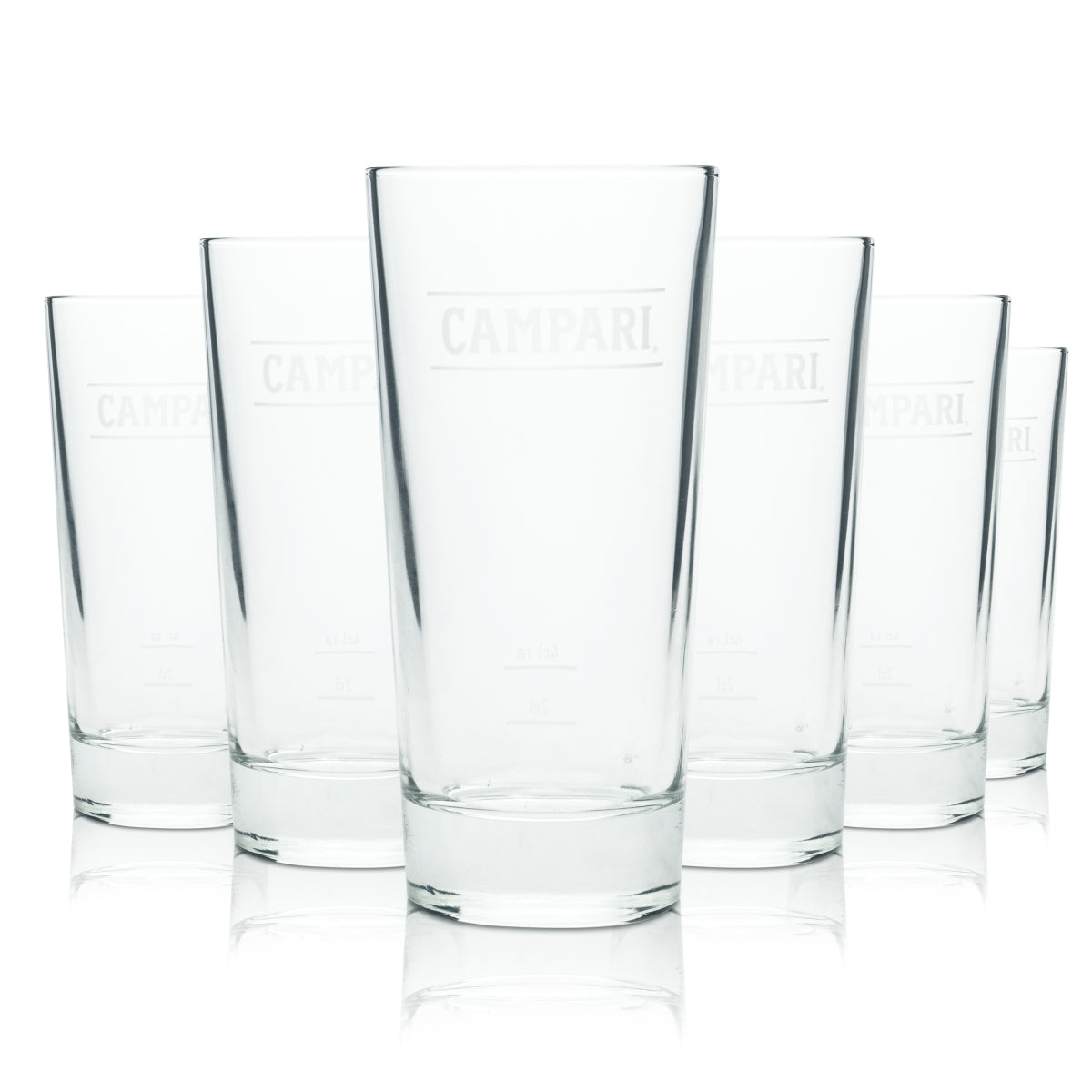 6x Campari Liqueur Glass 0.3l Longdrink Aperitif Cocktail Glasses Gastro Bar Negron