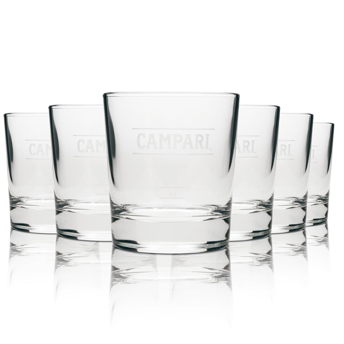6x Campari likier szklany kubek 32cl