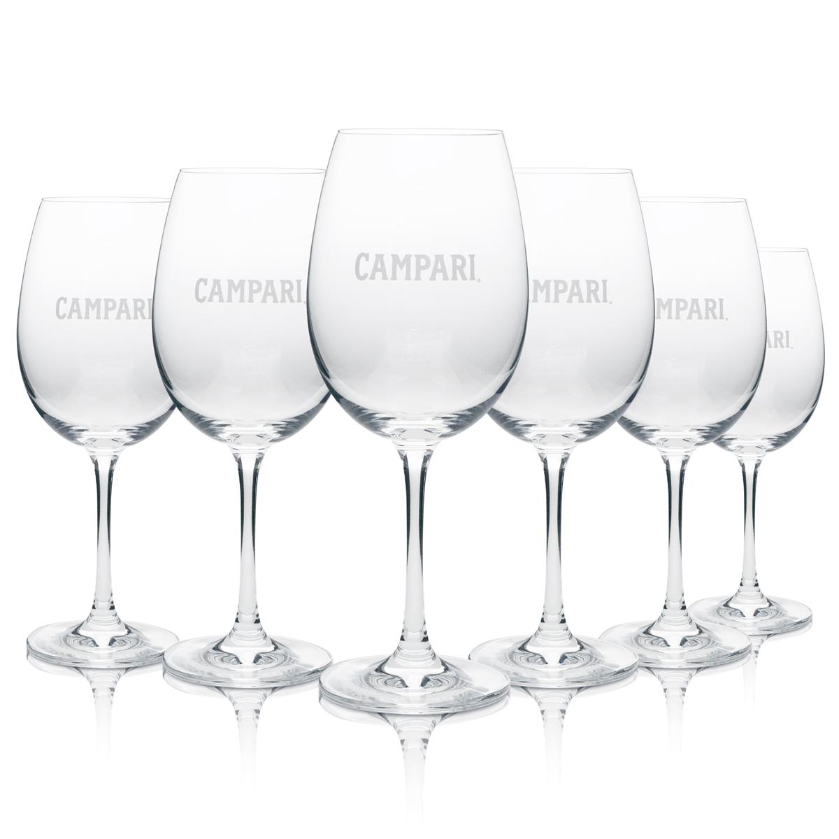 6x Campari Wermut Kieliszek do wina 48 cl Rastal