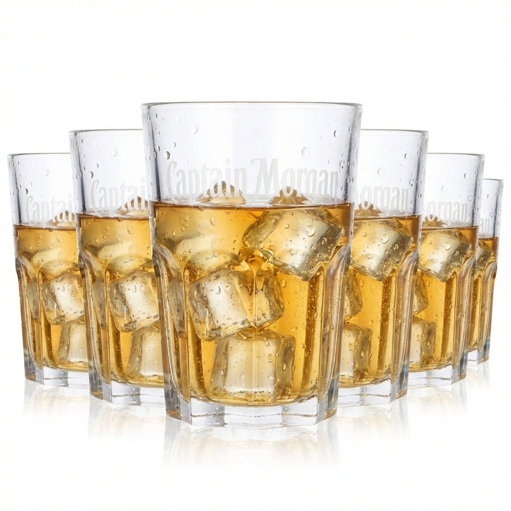 6x szklanka do rumu Captain Morgan 0,35 l Szklanka do drinków długich Tumbler Captain Morgan Arcoroc