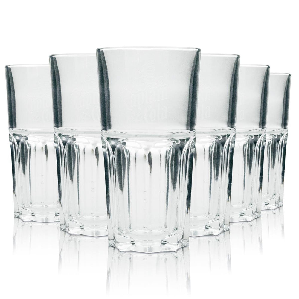 6x Captain Morgan Rum Szklanka Longdrink Captain Cola biały 310 ml