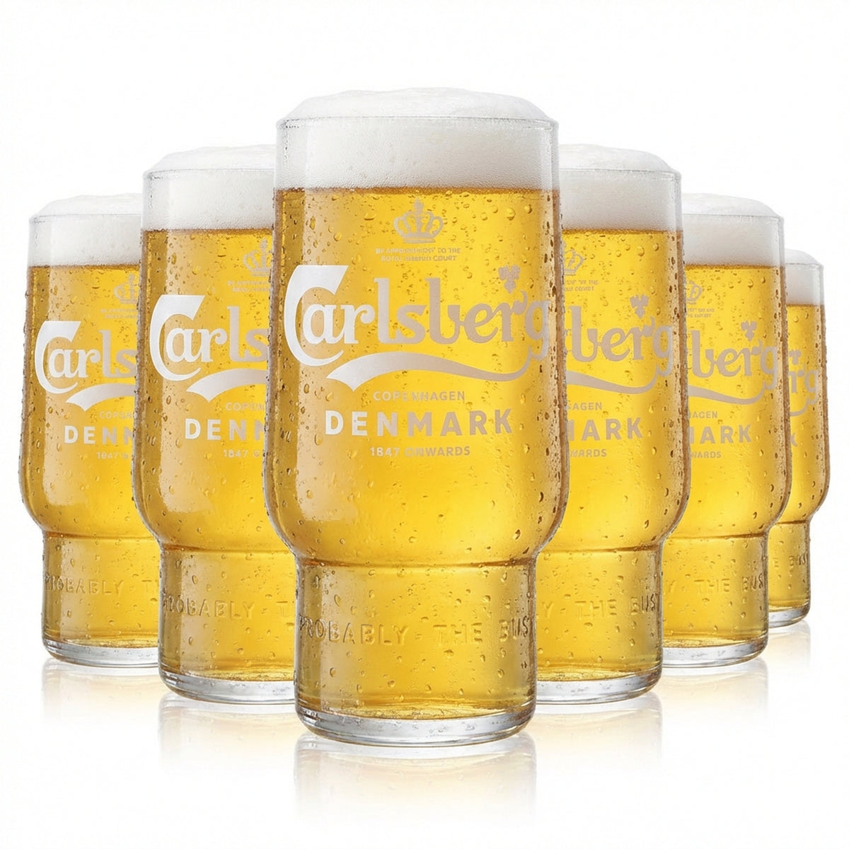 6x szklanka do piwa Carlsberg 0,5 l Szklanki do piwa Szklanka do piwa Kubek Białe logo