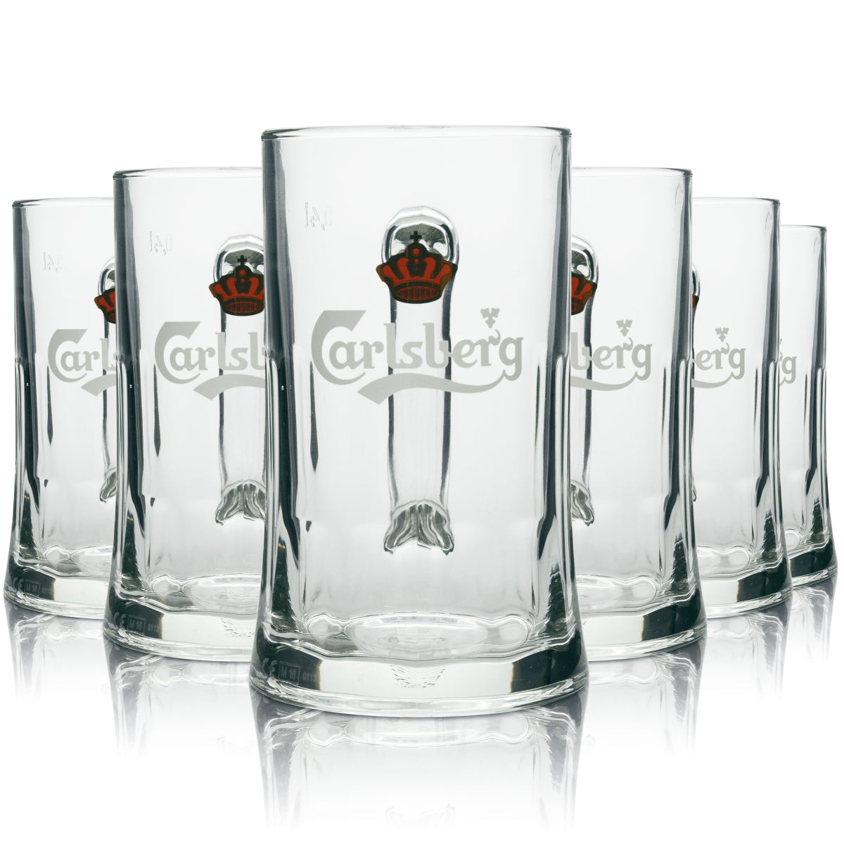 6x szklany dzbanek do piwa Carlsberg 400ml sahm