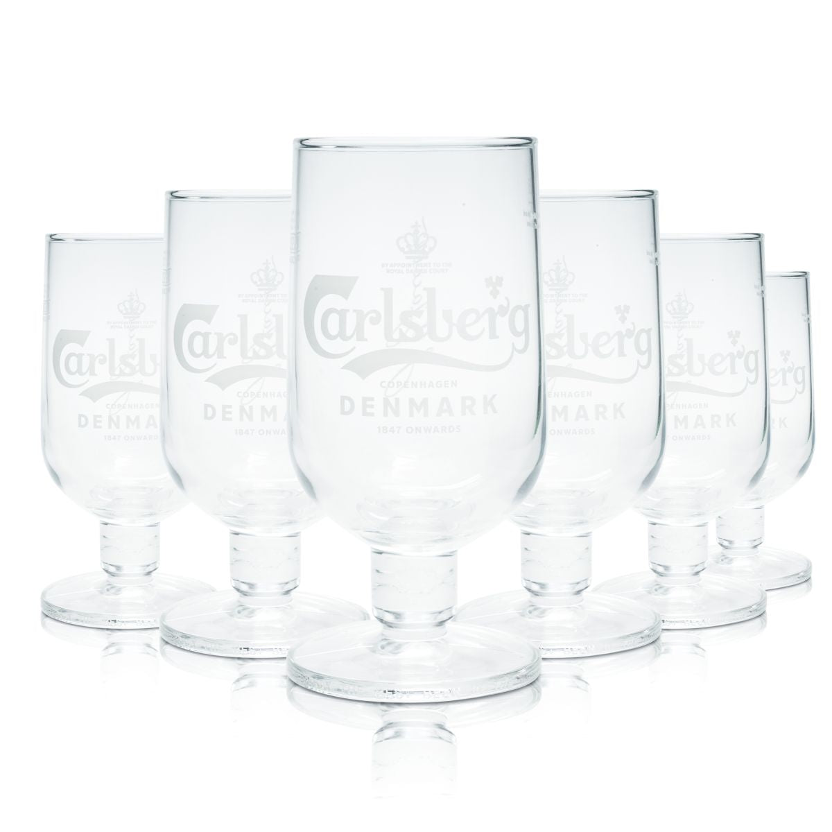 6x szklanka do piwa Carlsberg 0.25l szklanka kieliszek Pilstulpe zestaw szklanek browar Dania