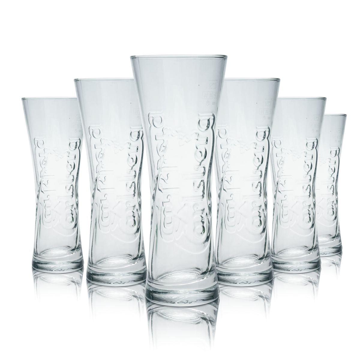 6x szklanka do piwa Carlsberg 0.25l szklanka do piwa konturowa kieliszek do piwa zestaw szklanek browarniczych
