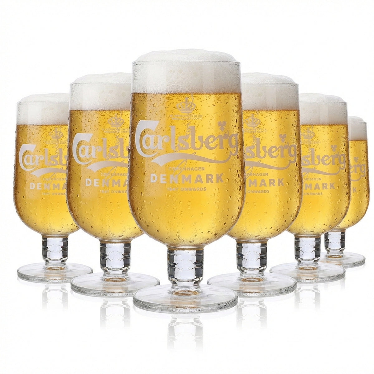 6x Carlsberg Szklanka 0,3 l Szklanki do piwa Pilsner Zestaw szklanek Danish Brewery Gastro