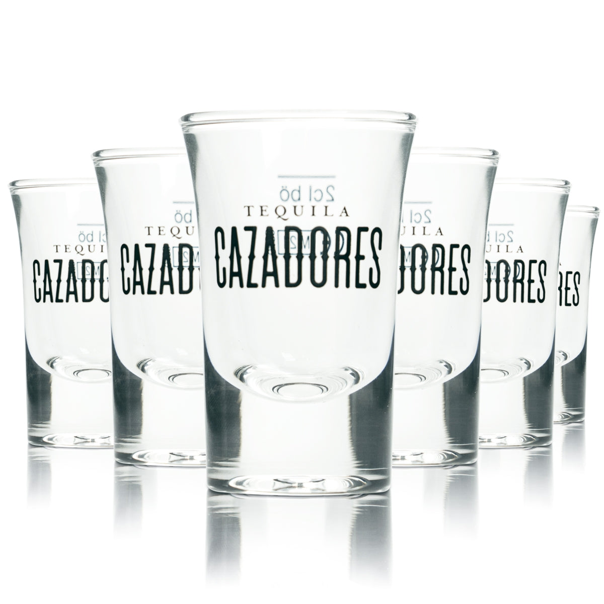 6x Cazadores tequila glass 2cl shot glasses Short tamper shot pint bar