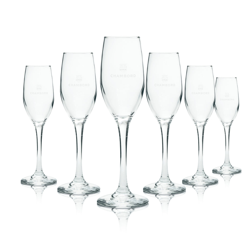 6x kieliszek Chambord 0,1l Flet do szampana Kieliszki do wina musującego Secco Gastro aperitif