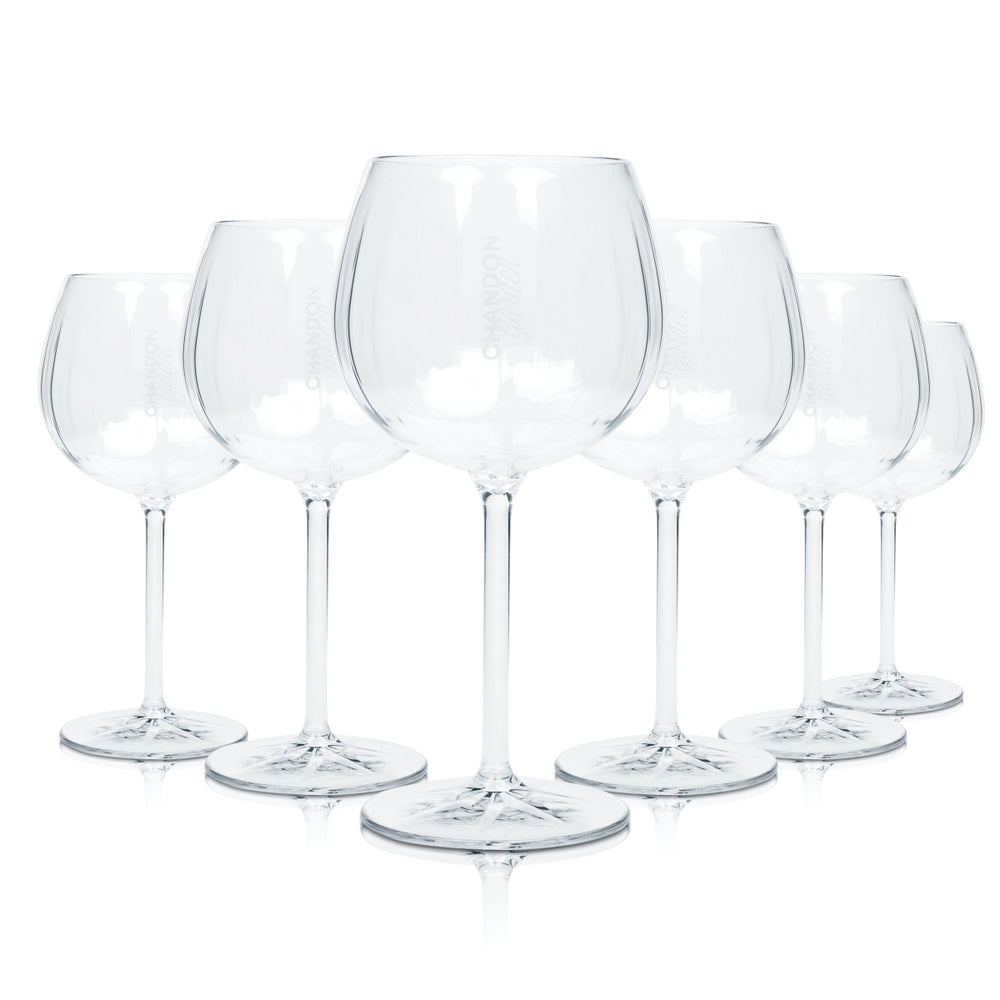 6x Chandon Garden Spritz Plastikowe kieliszki do szampana Tritan 46cl Balonowe kieliszki do szampana