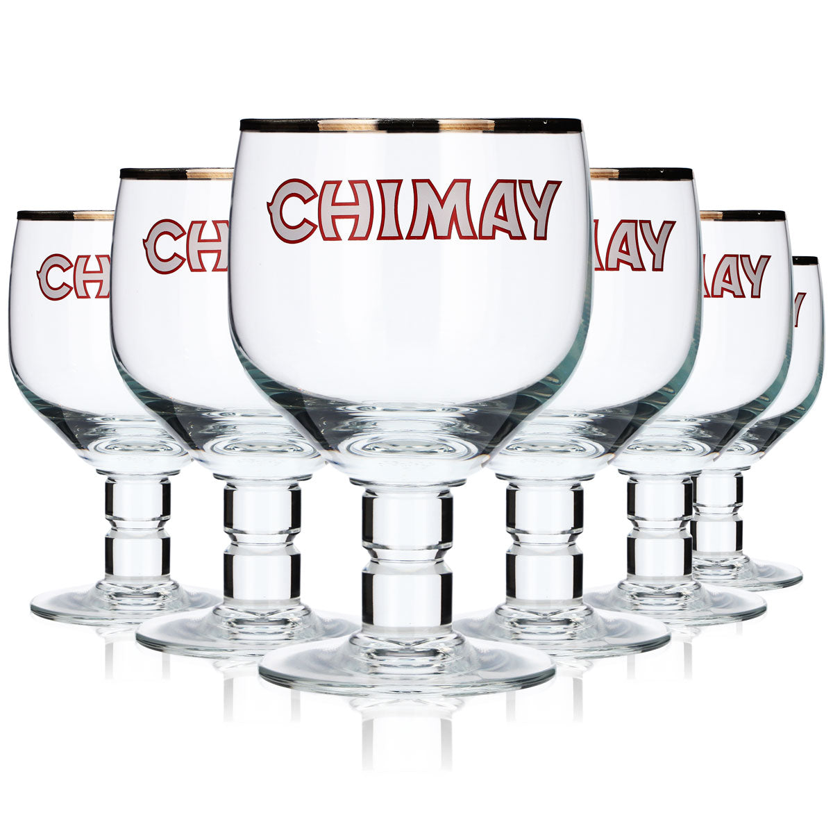6x Chimay Trappisten Beer Glass Beer Glasses Belgium 0,5l Goblet Swivel – Widok 5