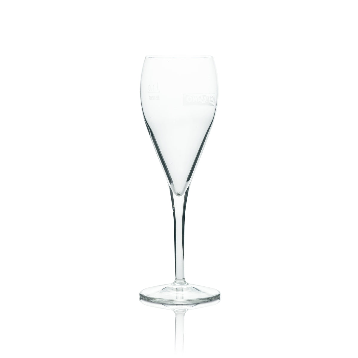6x Cinzano aperitif kieliszek do szampana logo flet biały – Widok 3