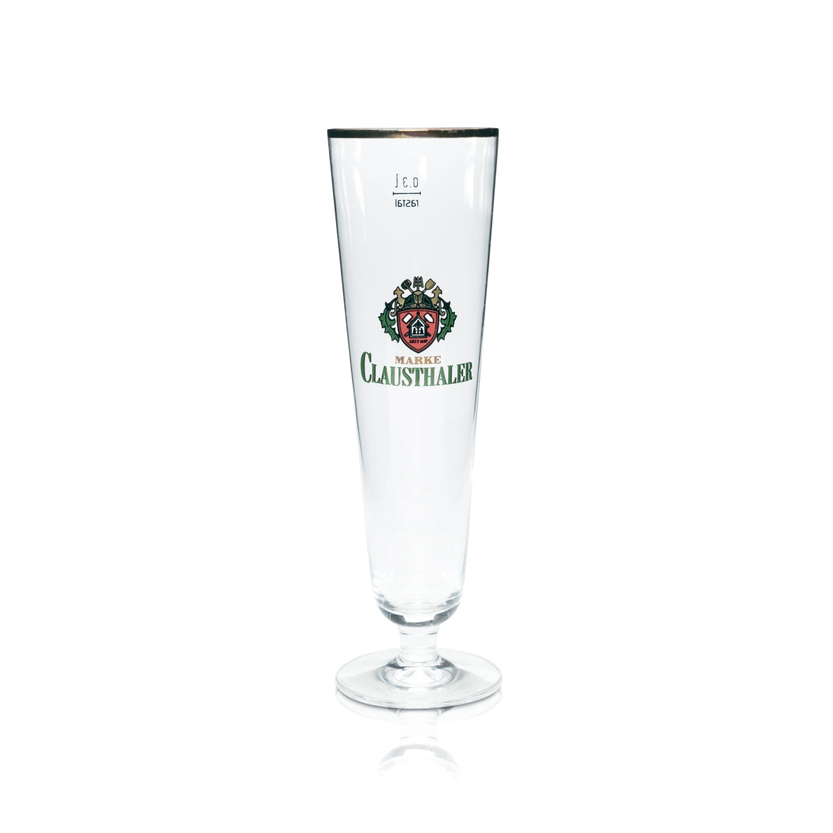 6x Clausthaler szklanka do piwa 0,3l goblet tulipan złoty brzeg szklanki gastro pilsner pub – Widok 3