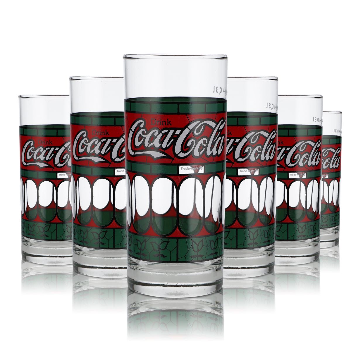 Zestaw Coca Cola Bar Bundle Set I składający się z 6 szklanek Tiffany i retro otwieracza do butelek – Widok 3