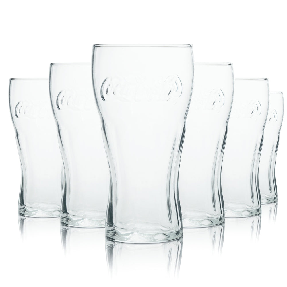 6x Coca Cola szklanka 0,5l konturowa kubek do napojów gazowanych szklanki gastro pub bistro