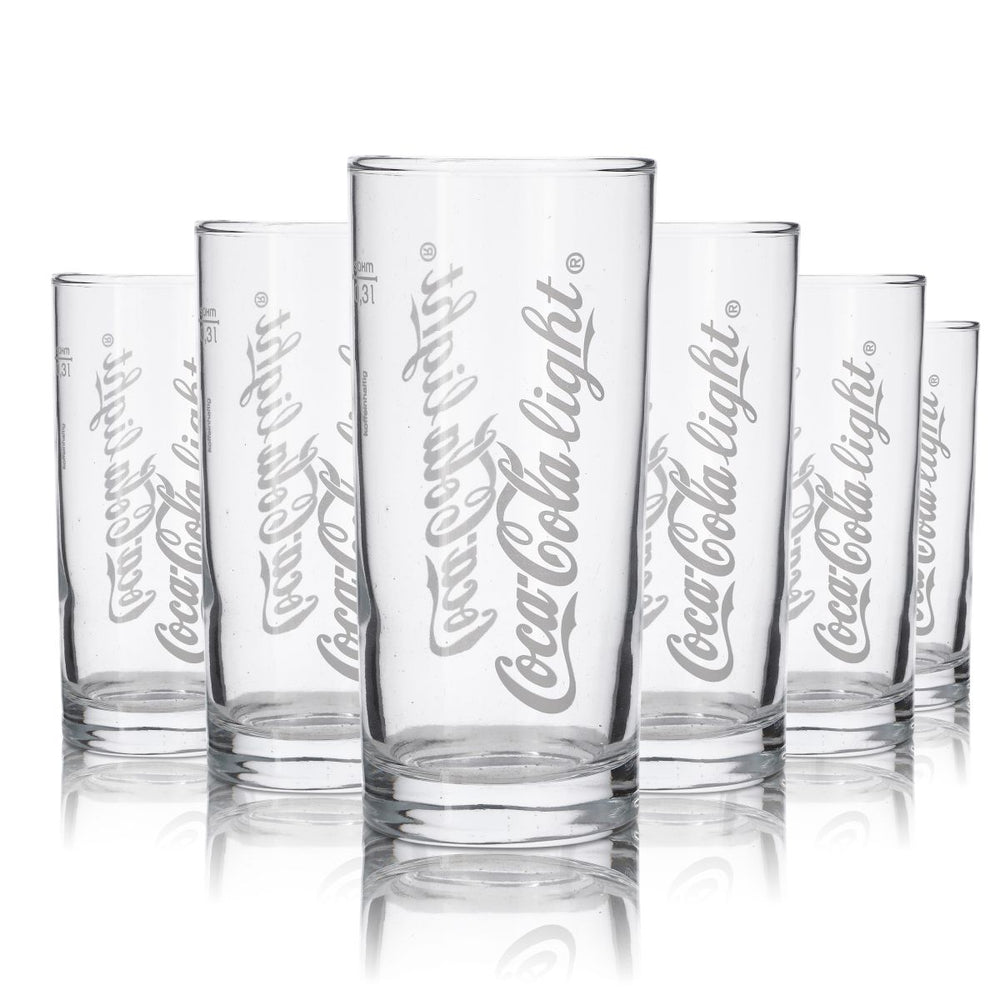 6x Szklanki Coca Cola Retro Kult „Coca Cola Light 0,3 l Logo pionowe