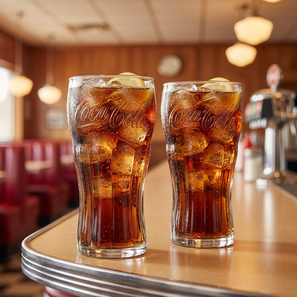 6x Coca Cola Szklanka konturowa 0,3 l Napoje bezalkoholowe Szklanki do lemoniady Zestaw Reliefowy napis Ikoniczny – Widok 2