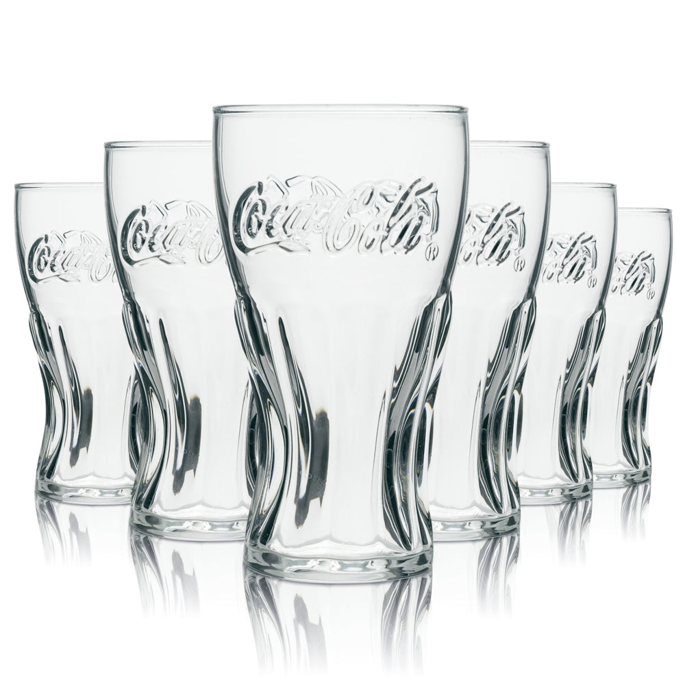 6x Coca Cola Softdrink Glass Contour 0,15l Szklanki dla małych dzieci