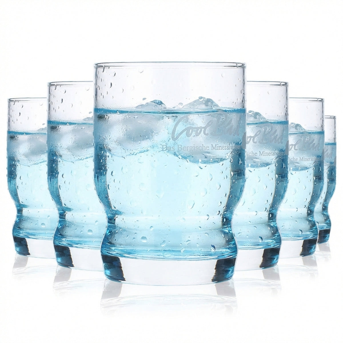 6x Cool Blue Szklanka do wody 0,2 l Szklanki Szklanki do wody Kubki