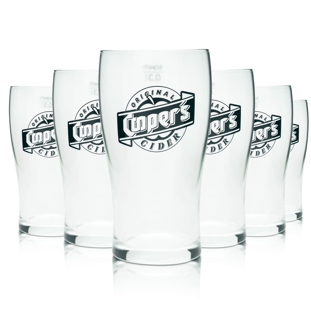 6x Coopers Cider Beer Glass 0,3l Willi Mug Pint Tulip Glasses Original Cider