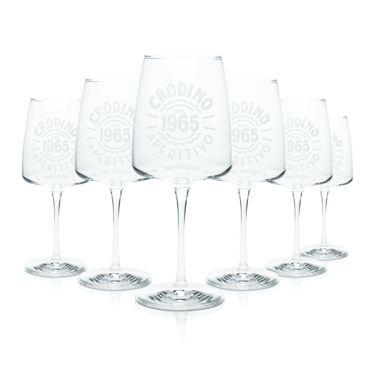 6x Crodino Aperitivo Glass 48cl Kieliszek do wina 1965 Kieliszki koktajlowe Longdrink Bitter – Widok 4