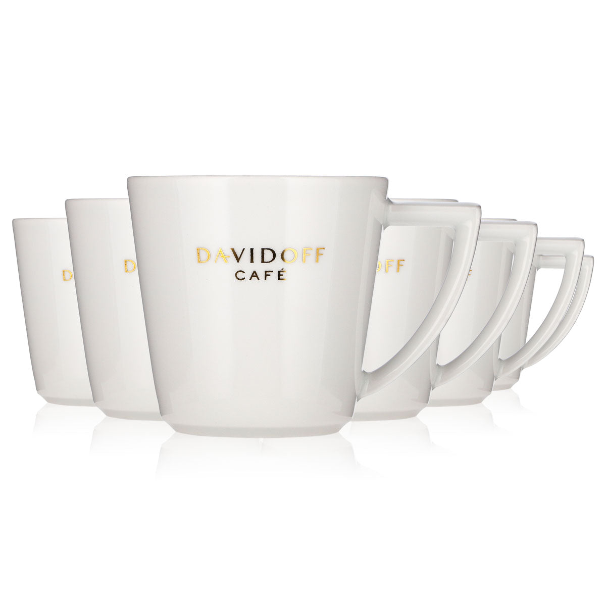 6 szklanych filiżanek ceramicznych Davidoff do kawy