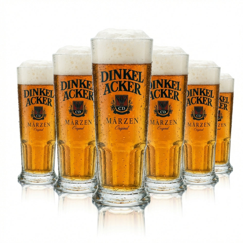 6x szklanka do piwa Dinkel Acker 0.25l kufel Märzen Habsburg Sahm Seidel Henkel szklanki
