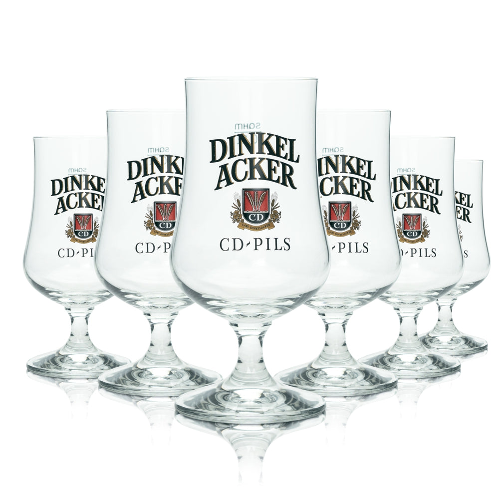 6x szklanka do piwa Dinkel Acker 0.3l kielich CD-Pils Sahm szklanki tulipanowe Schwenker Beer