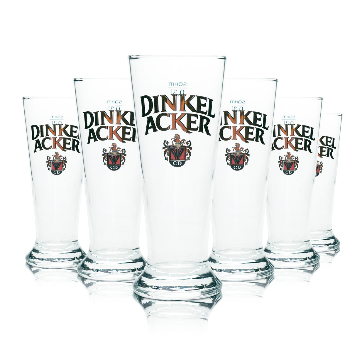 6x Dinkel Acker szklanka do piwa 0.3l kielich CD Sahm Pils tulipan szklanki browar retro – Widok 4