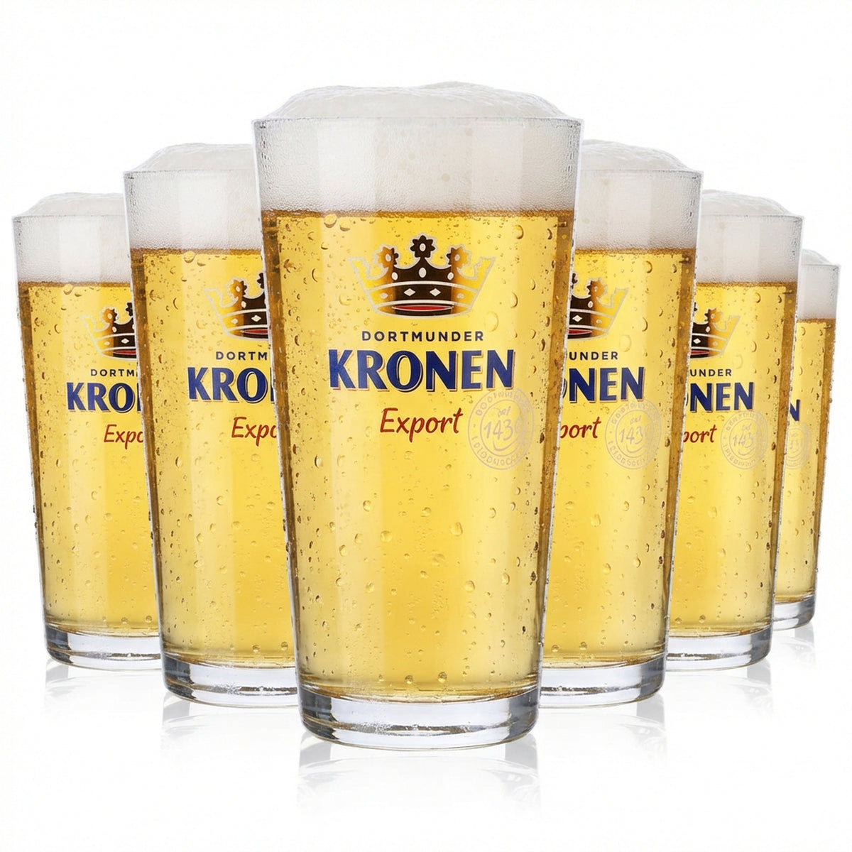 6x szklanki do piwa Dortmunder Kronen Willi 0,3 l Szklanki do piwa Export