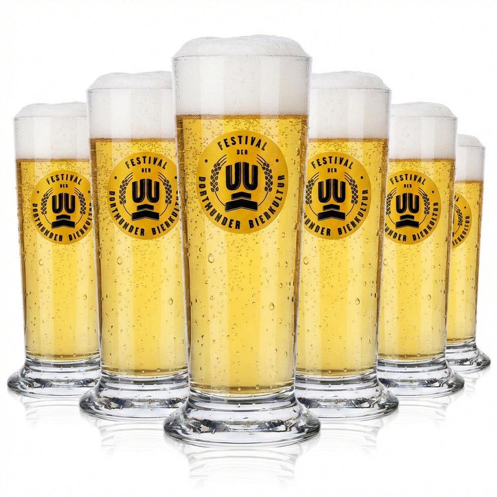 6x szklanka do piwa Dortmunder Union 0,1 l Szklanka festiwalowa Szklanki do piwa Tumbler Basic