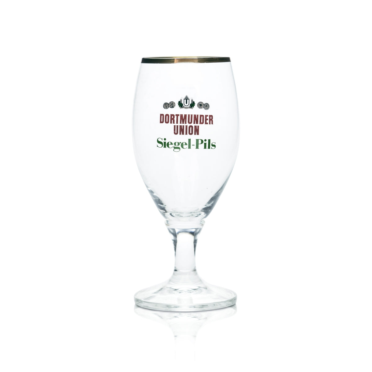 6x szklanka do piwa Dortmunder Union 0.3l uszczelka pilsner goblet tulipan złoty brzeg szklanki dąb – Widok 2